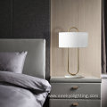 Oval line lamp body fabric lampshade table lamp